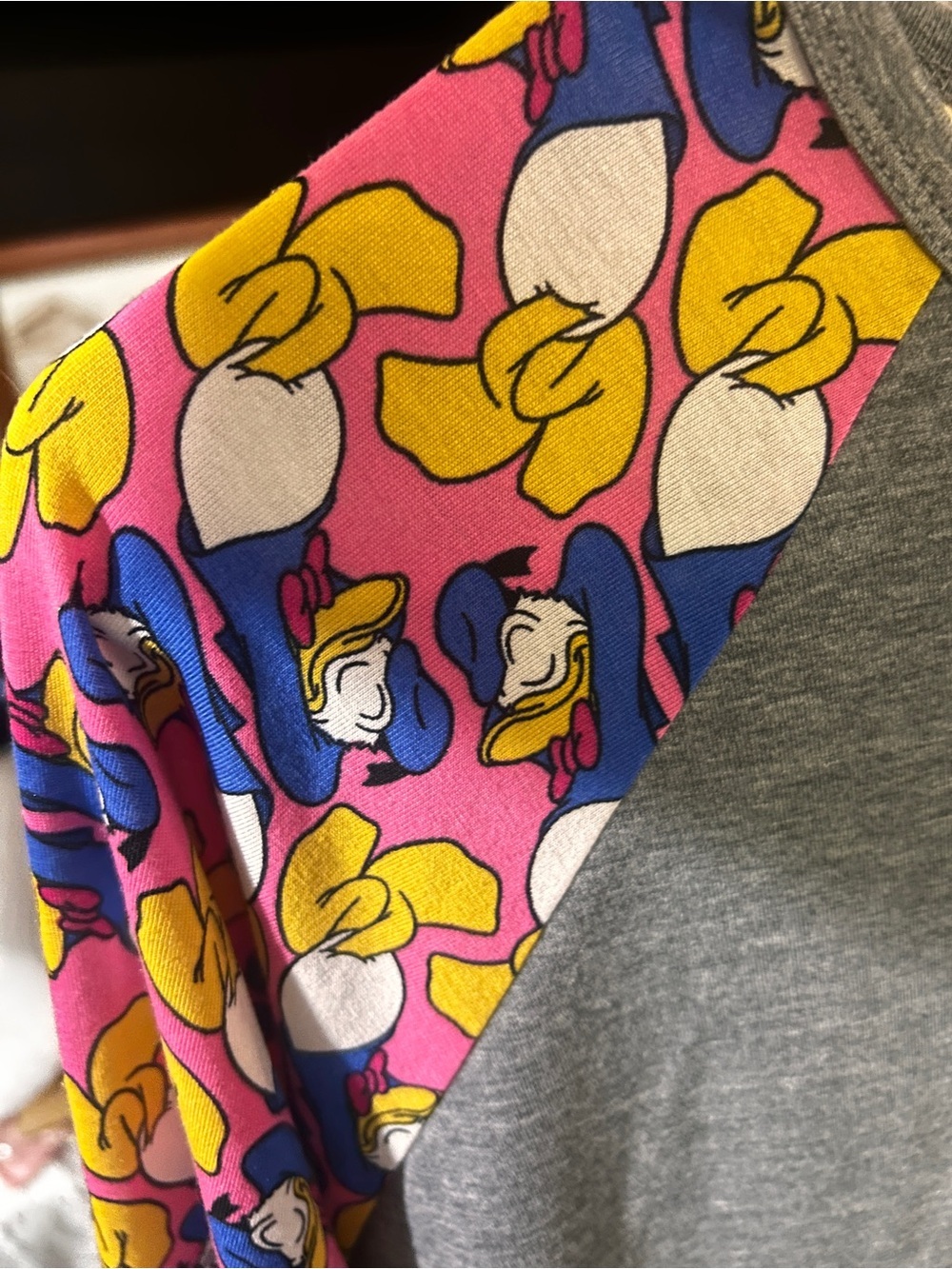 LuLaRoe Gray Top with Multicolor Logo Detail - Picture 4 of 7